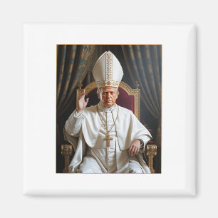 Aimant Le pape Trump drôle Trump Vatican Christian Retro