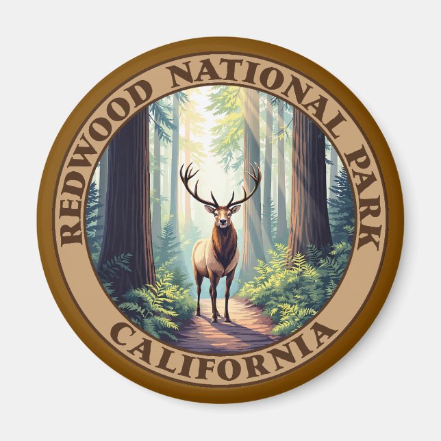 Aimant Le parc national de Redwood Californie (Devant)