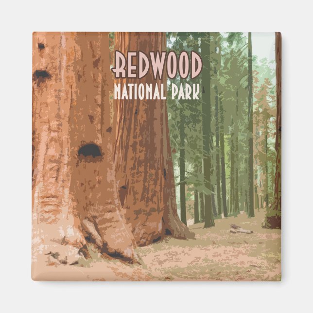 Aimant Le parc national de Redwood Californie (Devant)