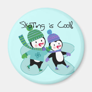 Aimant Le patinage de pingouins est frais