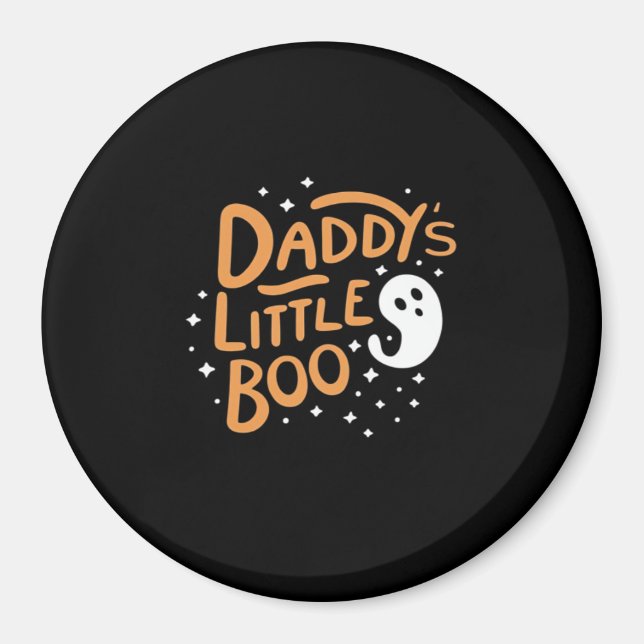 Aimant Le petit Boo de papa, Joyeux Halloween (Devant)