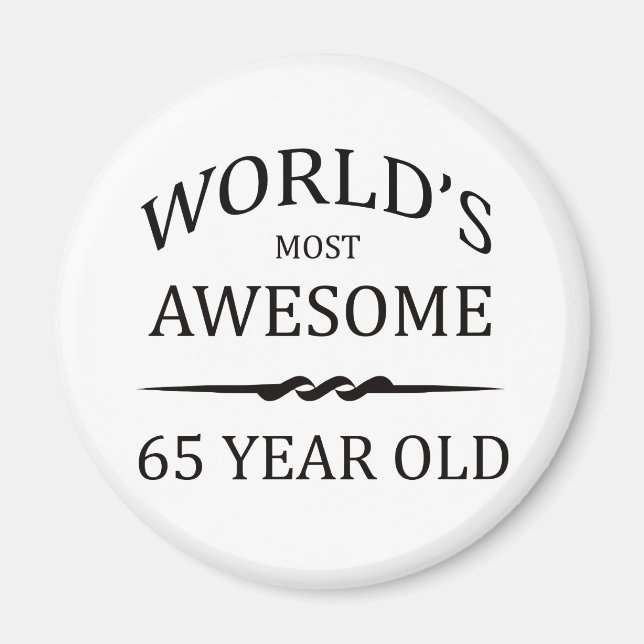 Aimant Le plus génial du monde 65 ans (Devant)