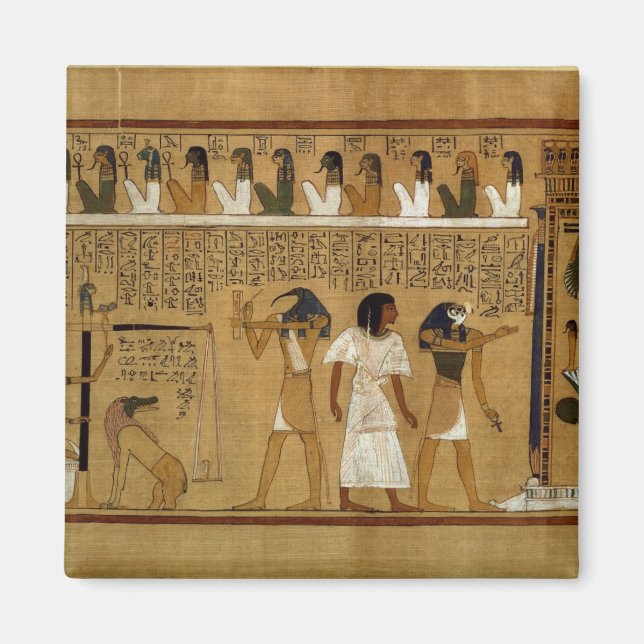 Aimant Le poids du coeur contre la plume de Maat (Devant)