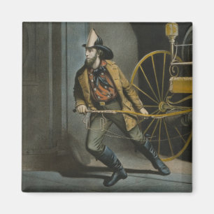 Aimant Le pompier américain : toujours prêt
