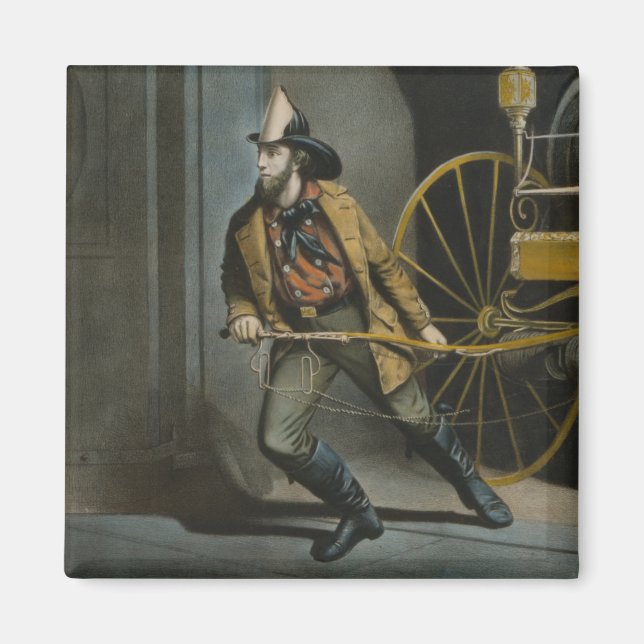 Aimant Le pompier américain : toujours prêt (Devant)