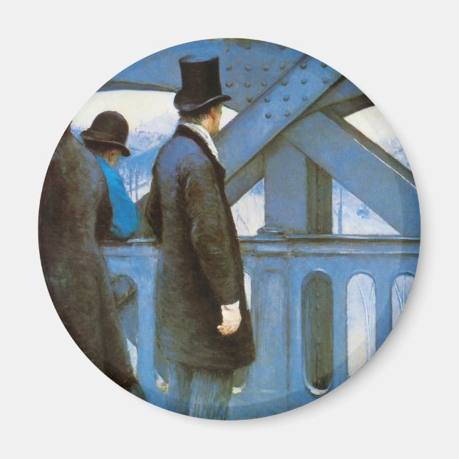 Aimant Le Pont de l'Europe par Gustave Caillebotte (Devant)