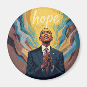 Aimant Le président Barack Obama et le message d'espoir 