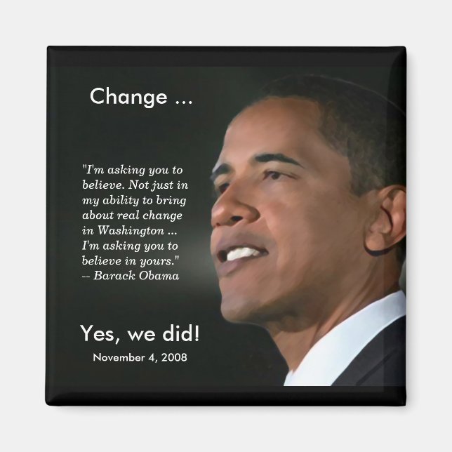 Aimant Le président Obama aimait commémoratif (Devant)