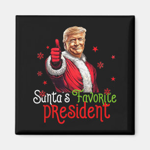 Aimant Le président préféré du Père Noël Drôle de Père No