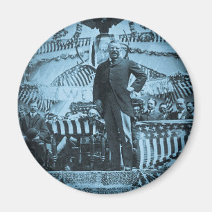 Aimant Le Président Theodore Roosevelt parlant au Wyomin