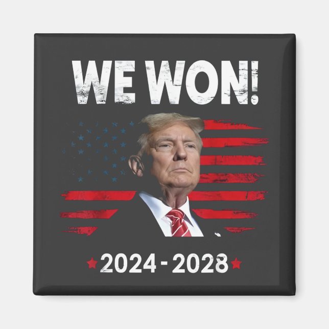 Aimant Le président Trump, fier de Maga, remporte la jour (Devant)