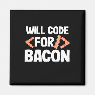 Aimant Le Programmeur Va Code Pour Bacon