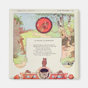 Aimant Le renard et les raisins