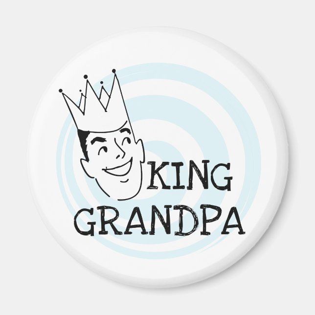 Aimant Le Roi Grandpa T-shirts et cadeaux (Devant)