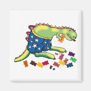 Aimant Le snack de minuit de Dinosaur