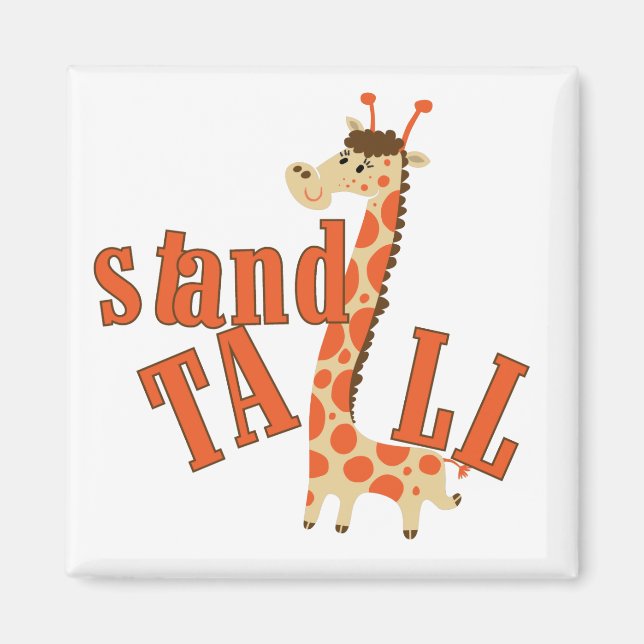 Aimant Le socle de girafe est grand (Devant)