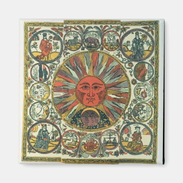 Aimant Le Soleil et le Zodiaque, russe, fin 18ème siècle (Devant)