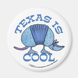 Aimant Le tatou le Bleu-Texas est frais
