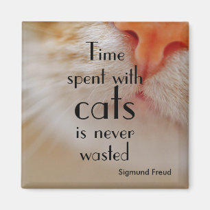 Aimant Le temps passé avec des chats n'est jamais nez