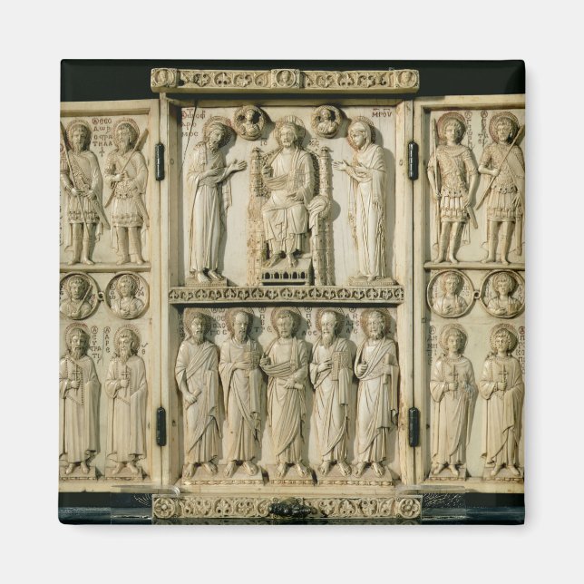 Aimant Le Triptyque Harbaville dépeignant le Christ incar (Devant)