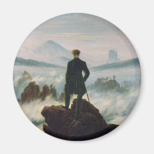 Aimant Le vagabond au-dessus de la mer du brouillard