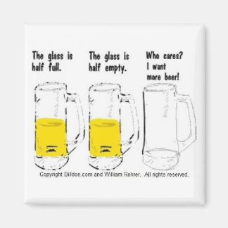 Aimant Le verre est à moitié plein, vide