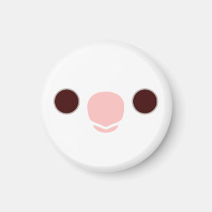 Aimant Le visage d'un cocktail albino