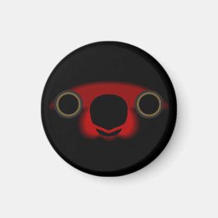 Aimant Le visage d'une Rajah Black Lory