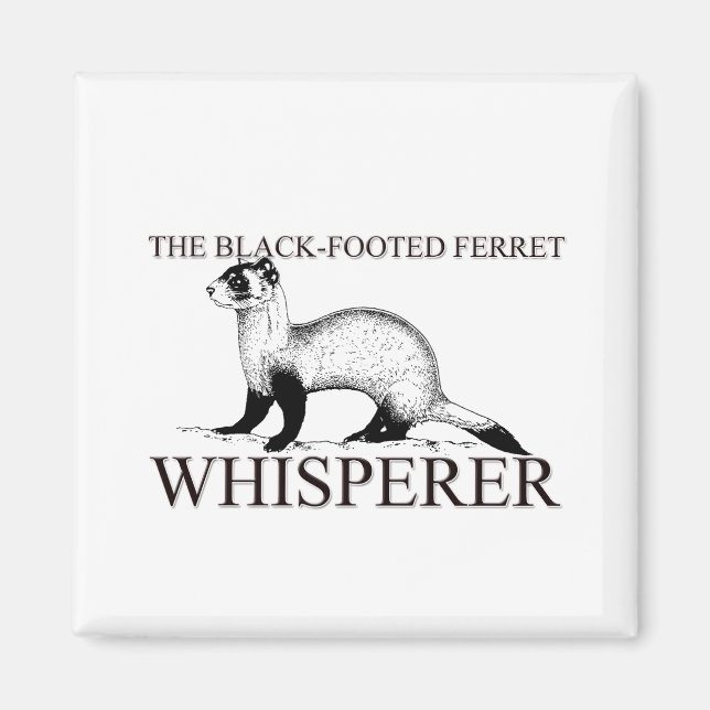 Aimant Le Whisperer de furet à pied noir (Devant)