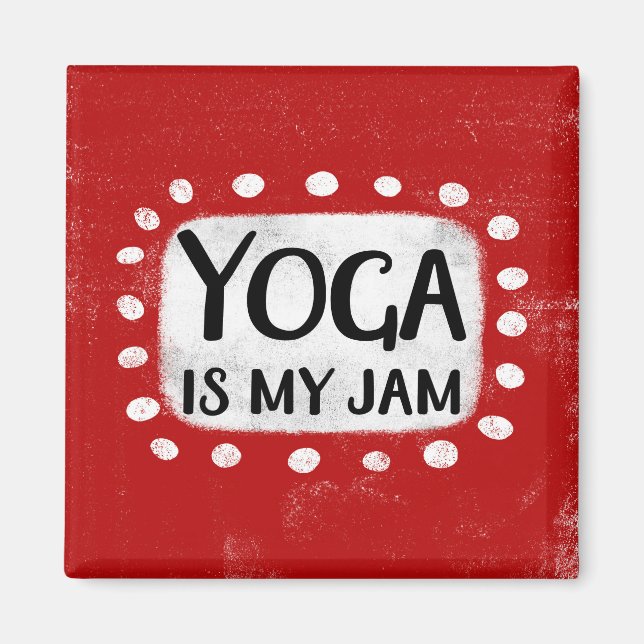 Aimant Le yoga est mon amant frigorifique de confiture (Devant)