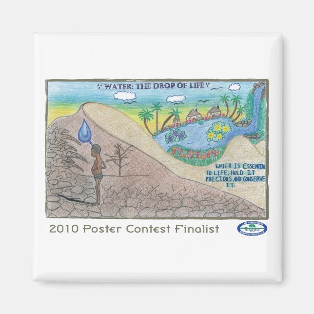 Aimant L'eau : La goutte de vie (Devant)