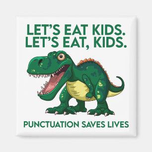 Aimant Leçon de grammaire de dinosaure drôle