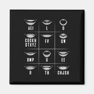 Aimant Lecture de la lèvre ASL Gesture main sourde Perte 