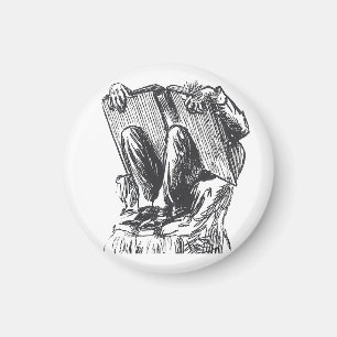 Aimant Lecture de rat de bibliothèque