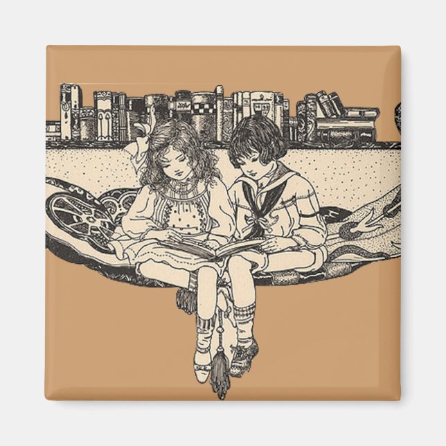 Aimant Lecture des filles et des garçons (Devant)