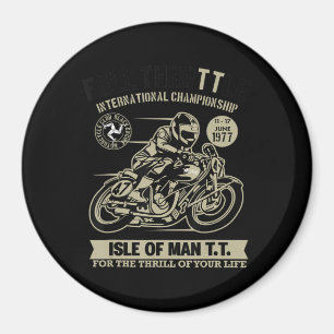 Aimant Légendaire Avec Moto Racing Art Cadeau