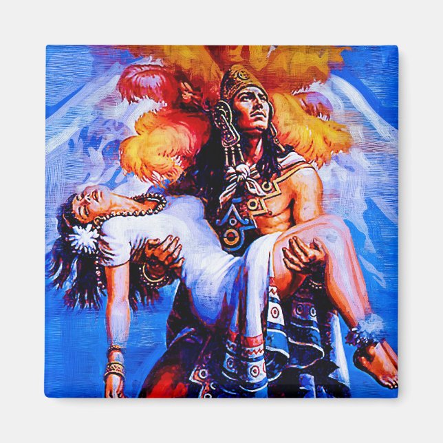 Aimant Légende Aztèque Mexicaine Iztaccihuatl Popocatepet (Devant)