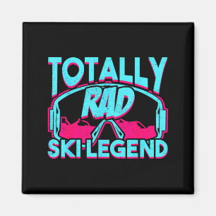 Aimant Légende du ski rad rétro vintage tenue de ski 80s 
