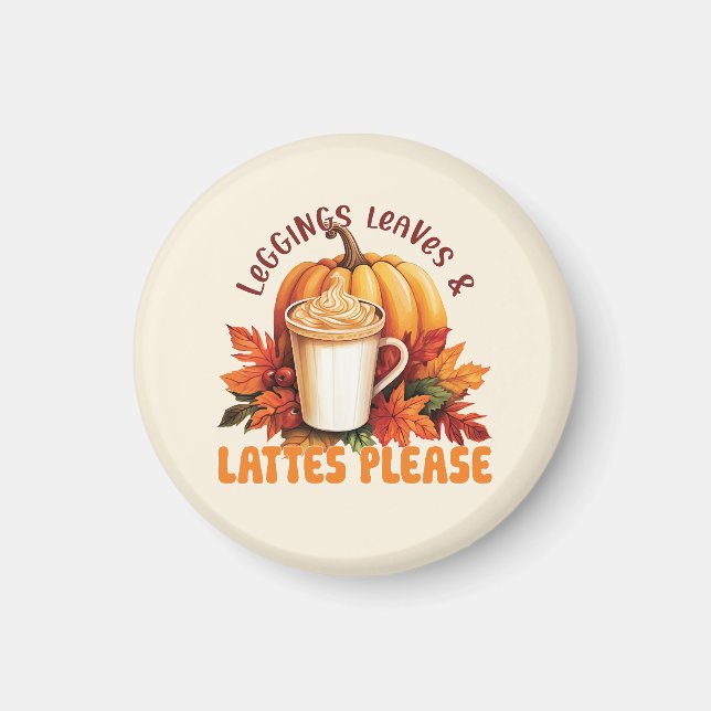 Aimant Leggings, Feuilles et lattes S'il vous plaît - Aut (Devant)