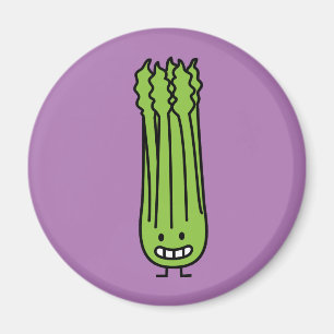 Aimant Légume heureux de fibre de vert de groupe de tige