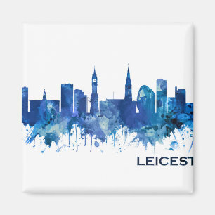 Aimant Leicester England Skyline Blue