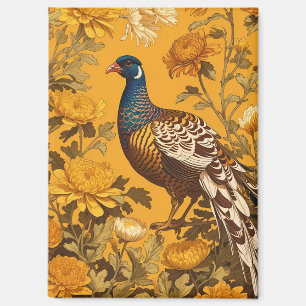 Aimant L'Élégant faisan William Morris Inspiré
