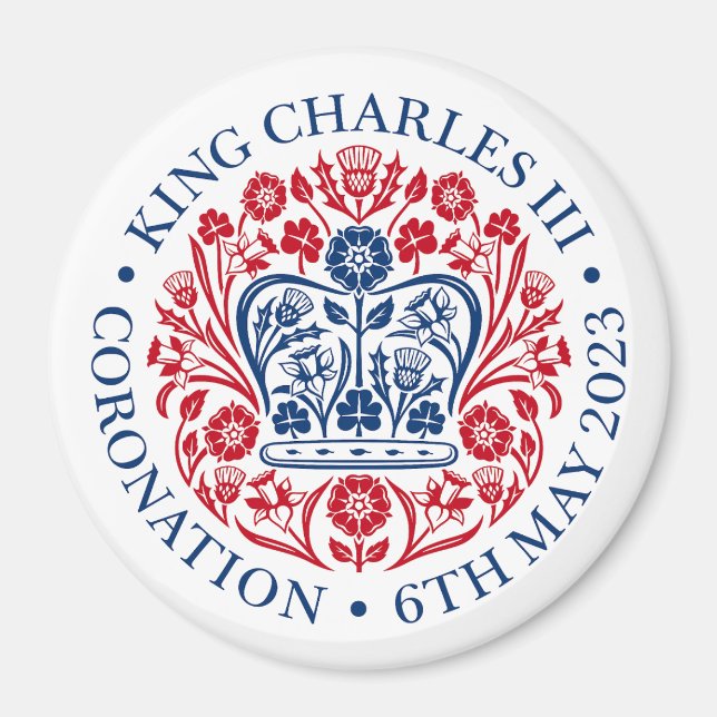 Aimant L'emblème du couronnement du roi Charles 2023 (Devant)