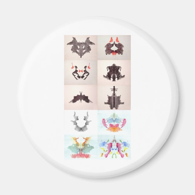 Aimant L'Encre D'Essai Rorschach Blots Les 10 Plaques 1-1 (Devant)