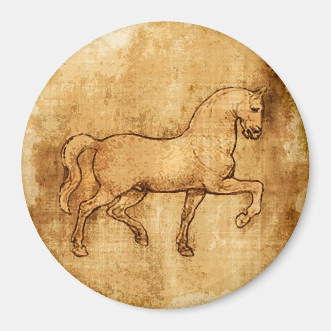 Aimant Leonardo Da Vinci Horse Art (Devant)