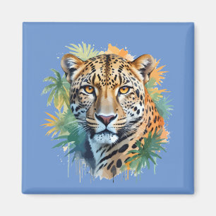 Aimant Leopard Vector Art Animal Dans La Nature Majestueu