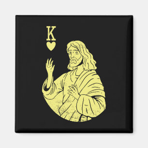 Aimant L'Équipe Jésus Christ Est Le Roi Du Coeur Religieu