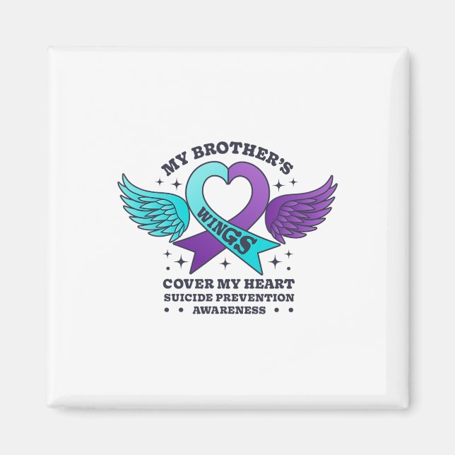 Aimant Les ailes de mon frère couvrent mon coeur Suicide  (Devant)
