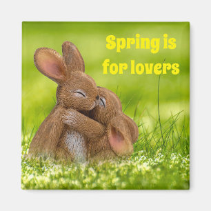 Aimant Les amateurs de lapins de printemps