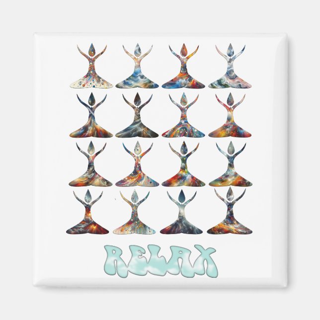 Aimant Les amis du yoga (Devant)